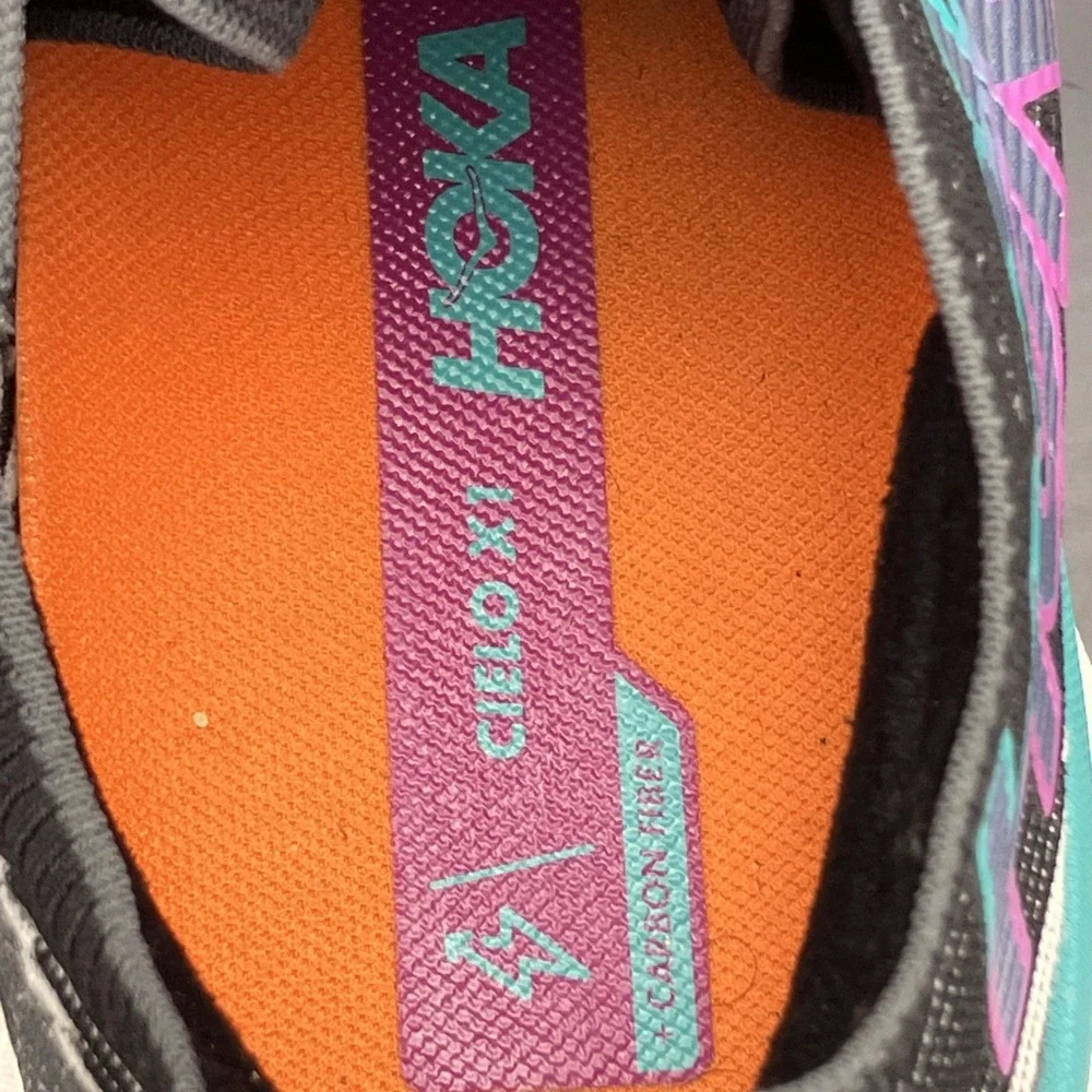 Hoka One One Cielo X1 - Men's Size 11.5 'Black Electric Aqua' (1147910 BCQ)